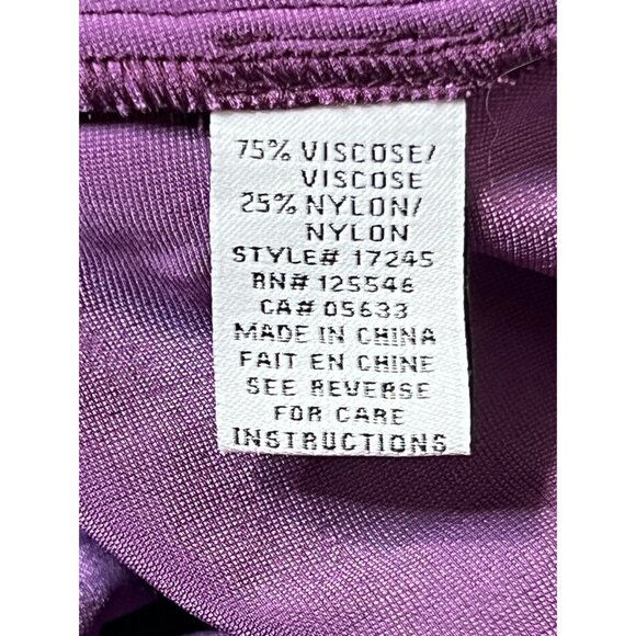 Habitat purple velvet ¾ sleeve button front shirt size L - Picture 12 of 13